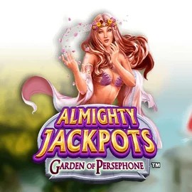 Almighty Jackpots: Garden of Persephone logo by Novomatic at Crown Green Casino