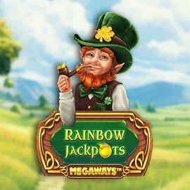 Rainbow Jackpots Megaways logo by Red Tiger Gaming at Crown Green Casino